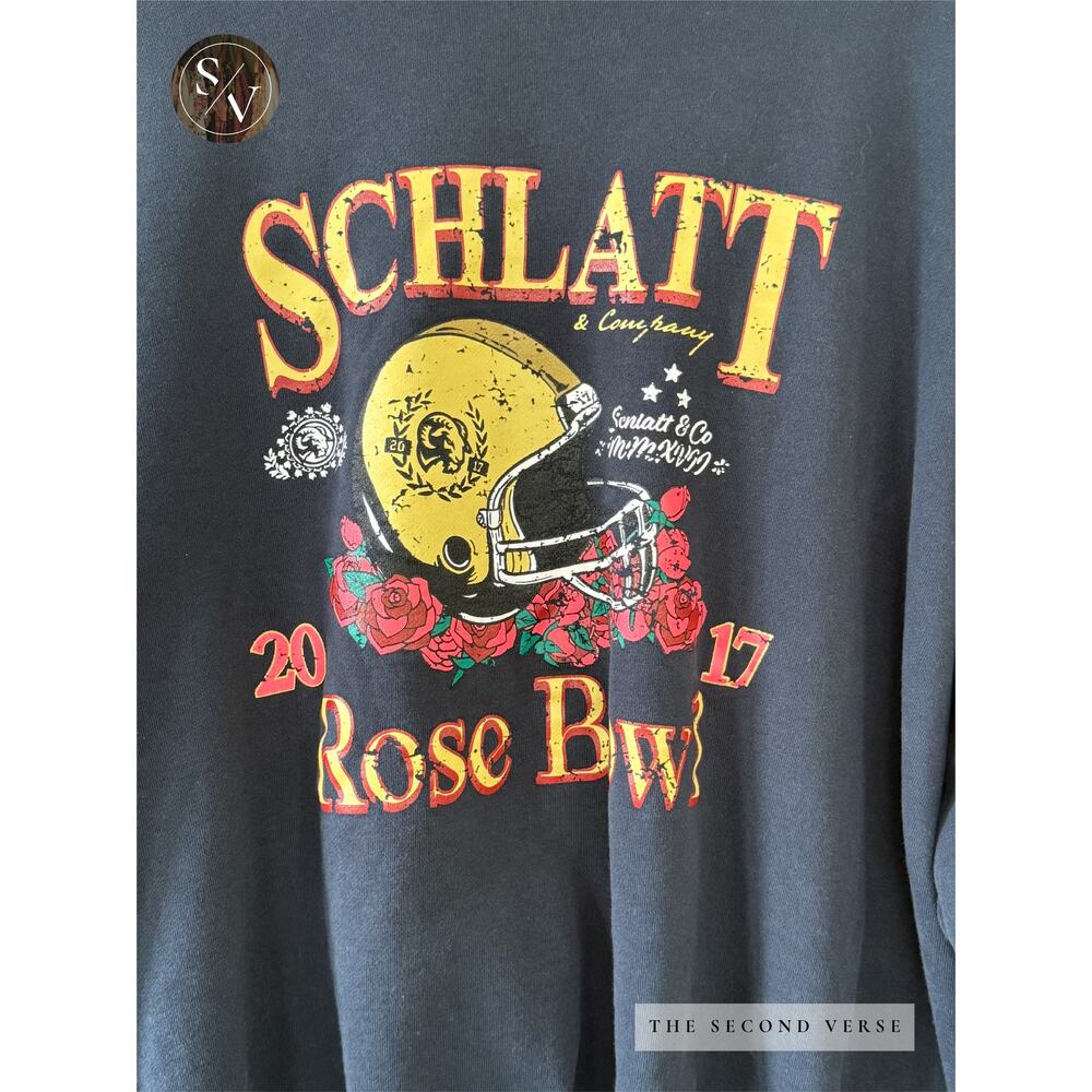 Schlatt & Co. 2017 Rose Bowl Crew Neck Black Sweatshirt Size Large - Picture 3 of 9